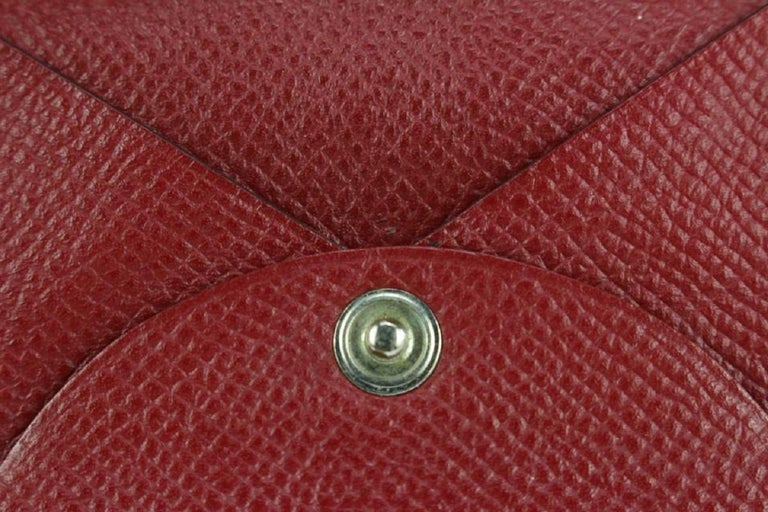 HERMES Bastia Etoupe Coin Purse Beige Leather Brown Vintage coin