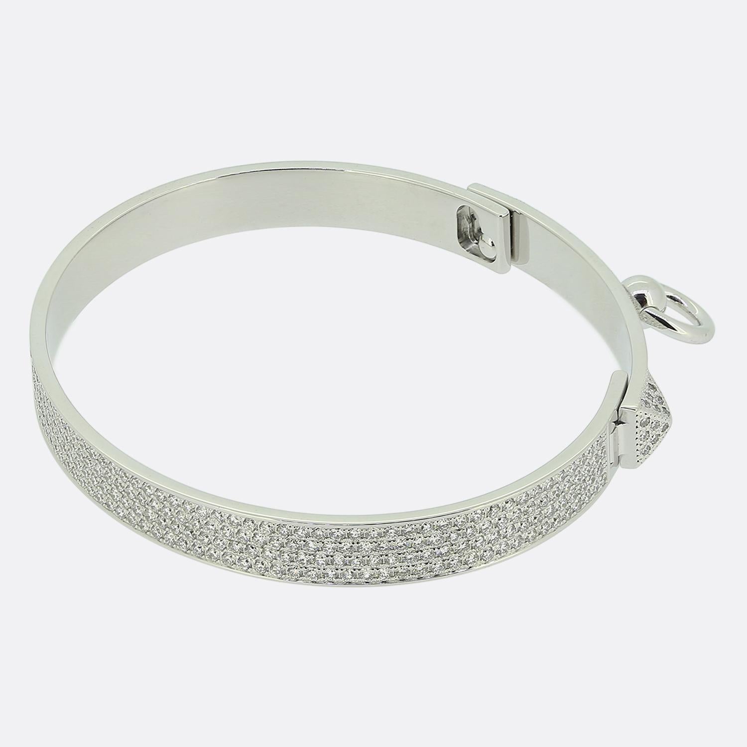 Taglio brillante Hermès De Chien Diamond Bracelet in vendita