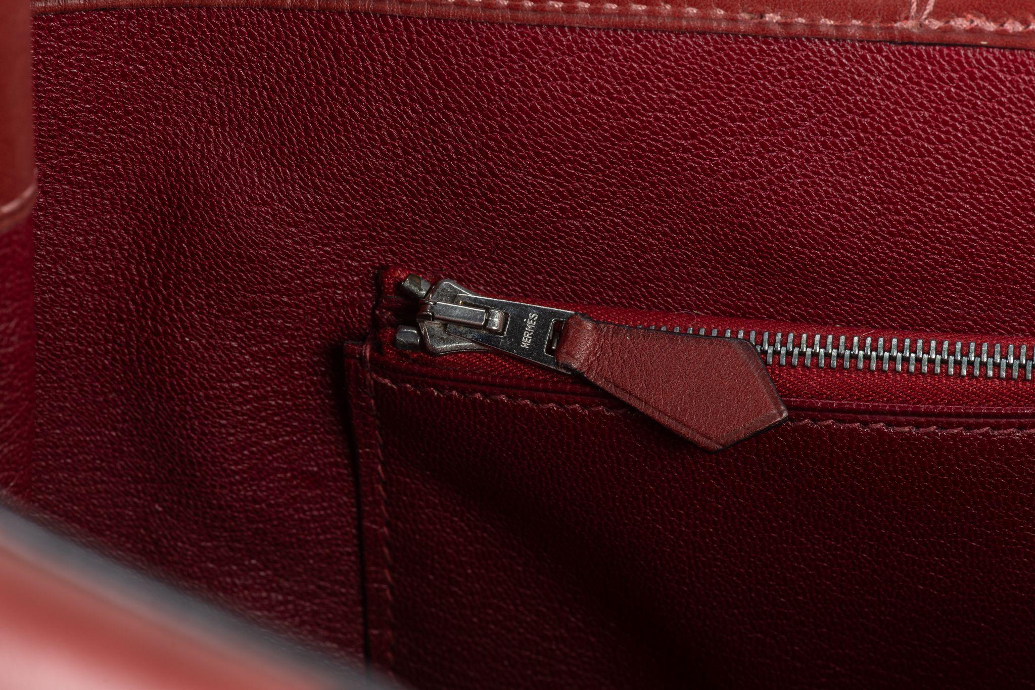Tote Hermès Deauville rosso e avorio MM in vendita 5