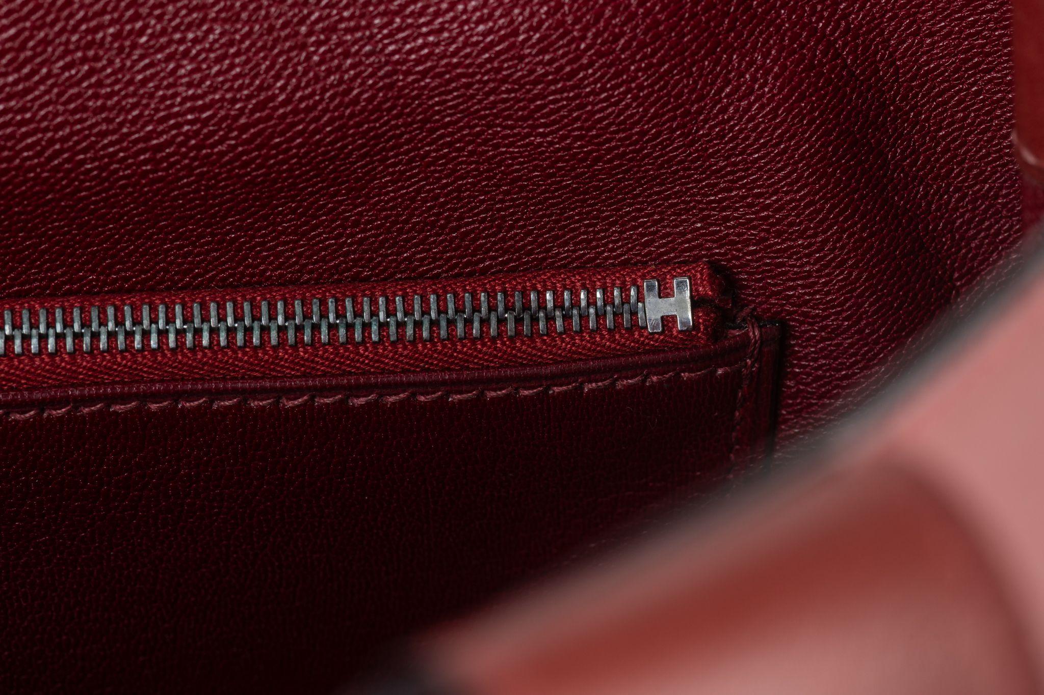 Tote Hermès Deauville rosso e avorio MM in vendita 7