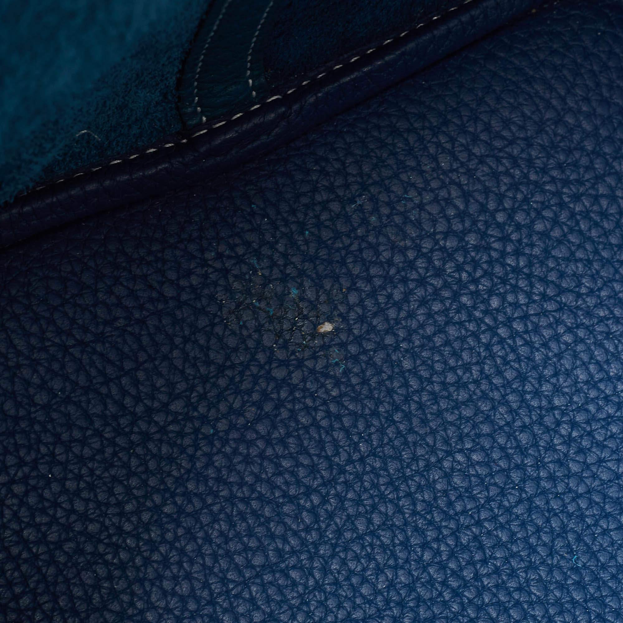 Hermès Deep Bleu/Vert Bosphore Taurillon Clemence Leather Picotin Lock 22 Bag 6
