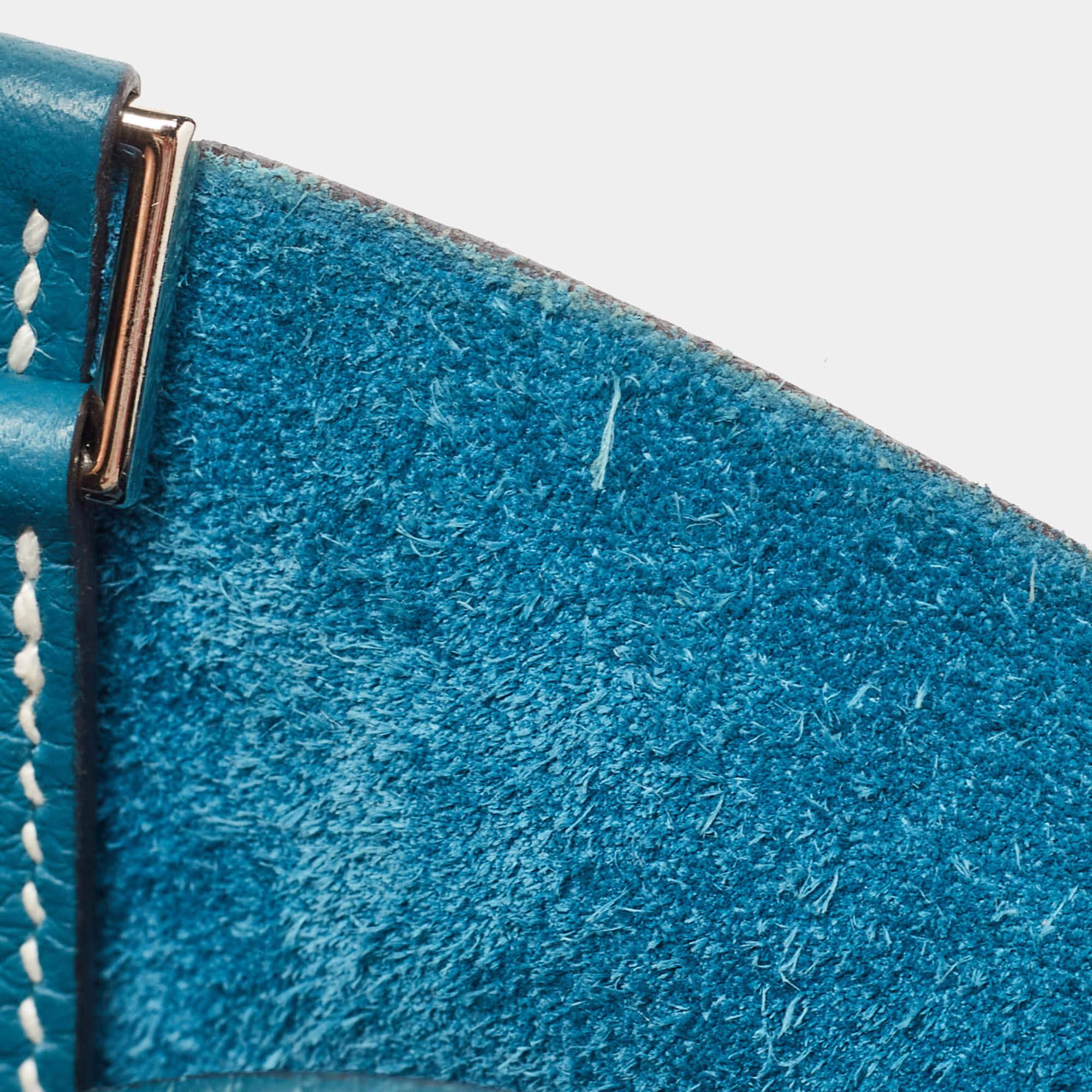 Hermès Deep Bleu/Vert Bosphore Taurillon Clemence Leather Picotin Lock 22 Bag 8