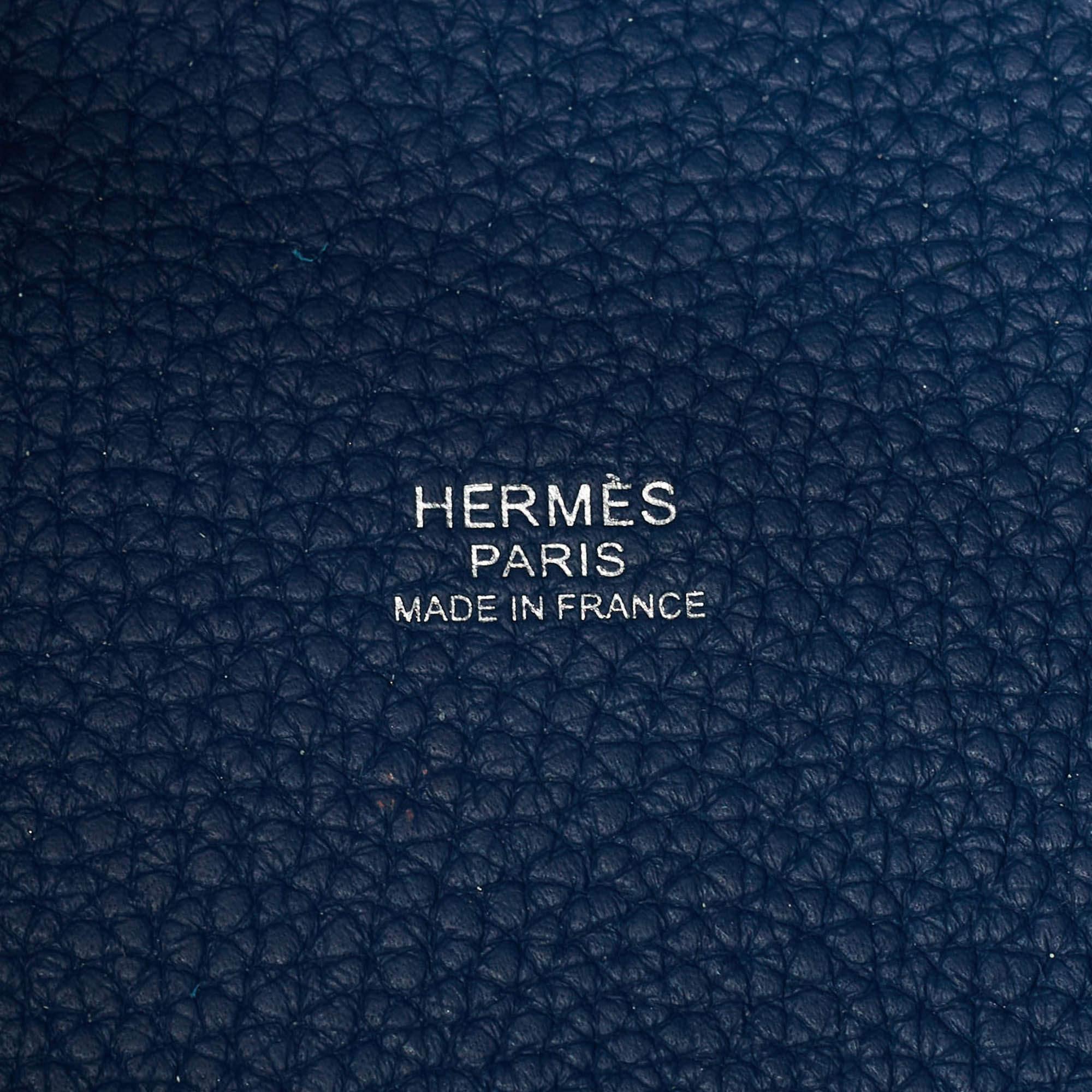Hermès Deep Bleu/Vert Bosphore Taurillon Clemence Leather Picotin Lock 22 Bag 4