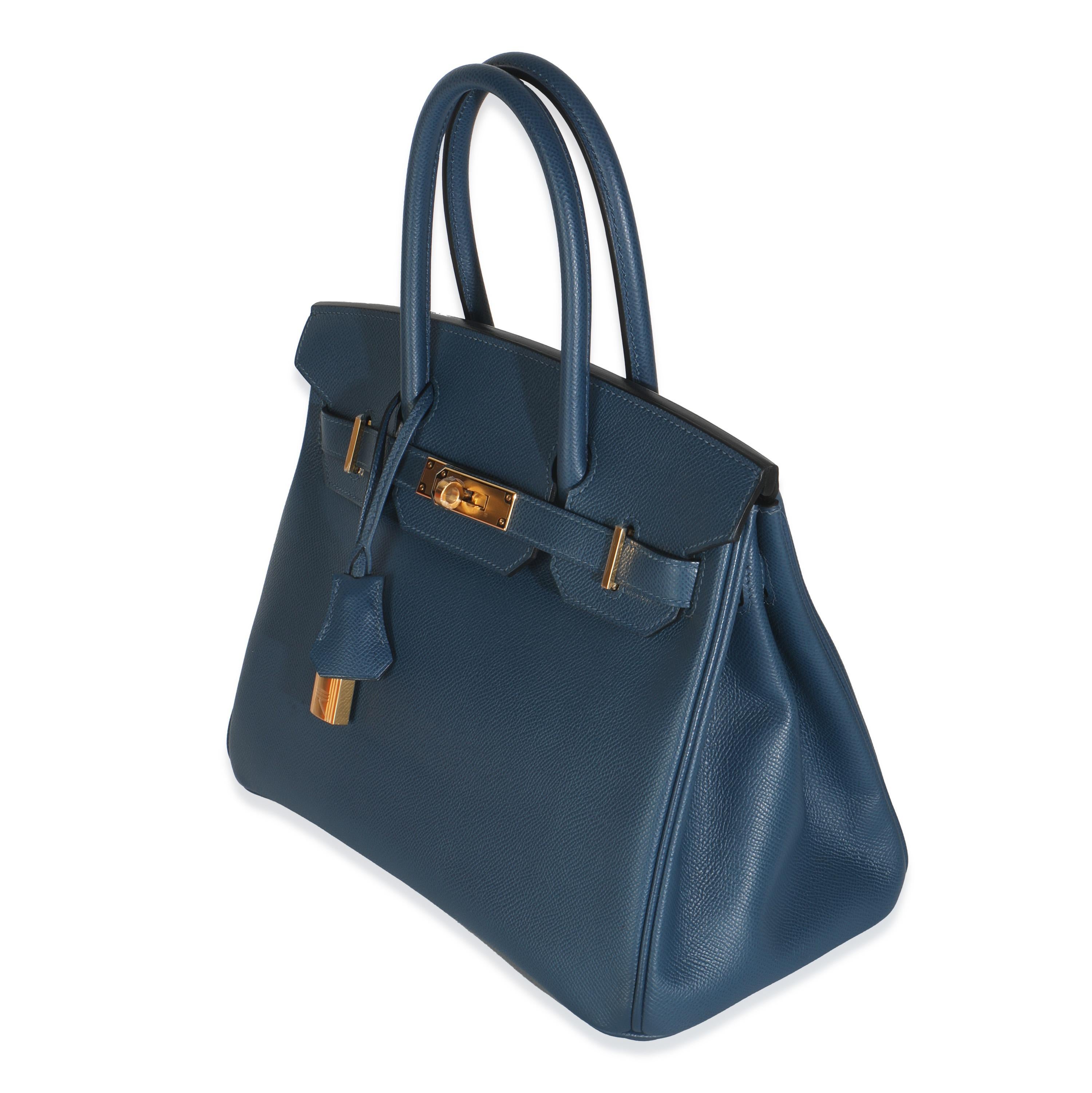 Hermès Birkin 30 GHW blu profondo di Epsom In condizioni Nuovo in vendita a New York, NY