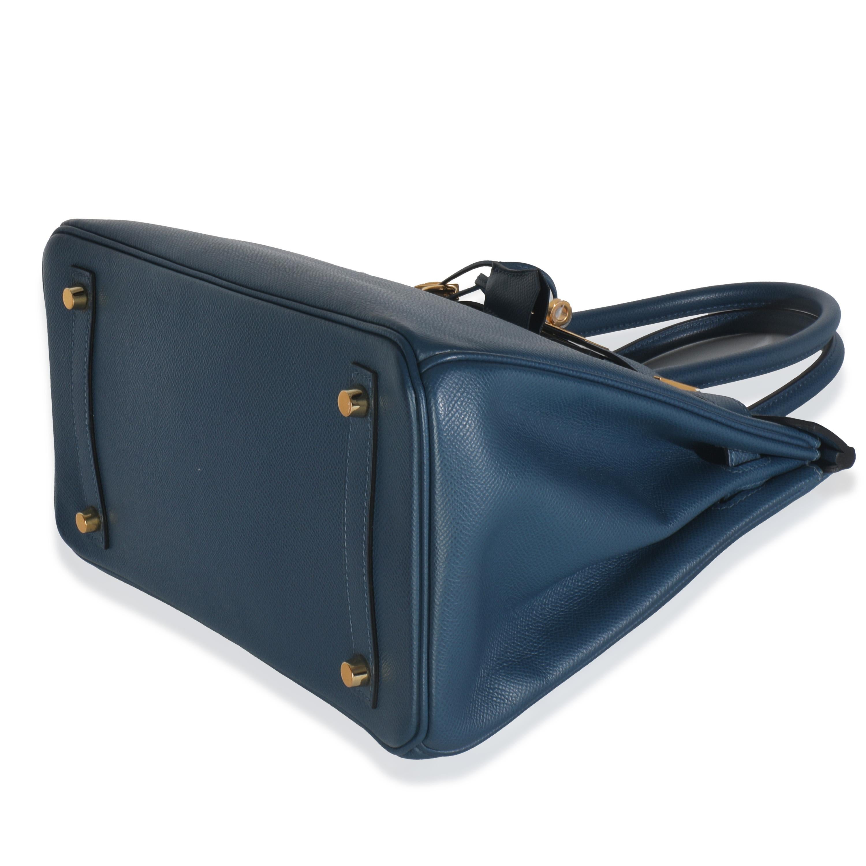 da uomo o donna Hermès Birkin 30 GHW blu profondo di Epsom in vendita