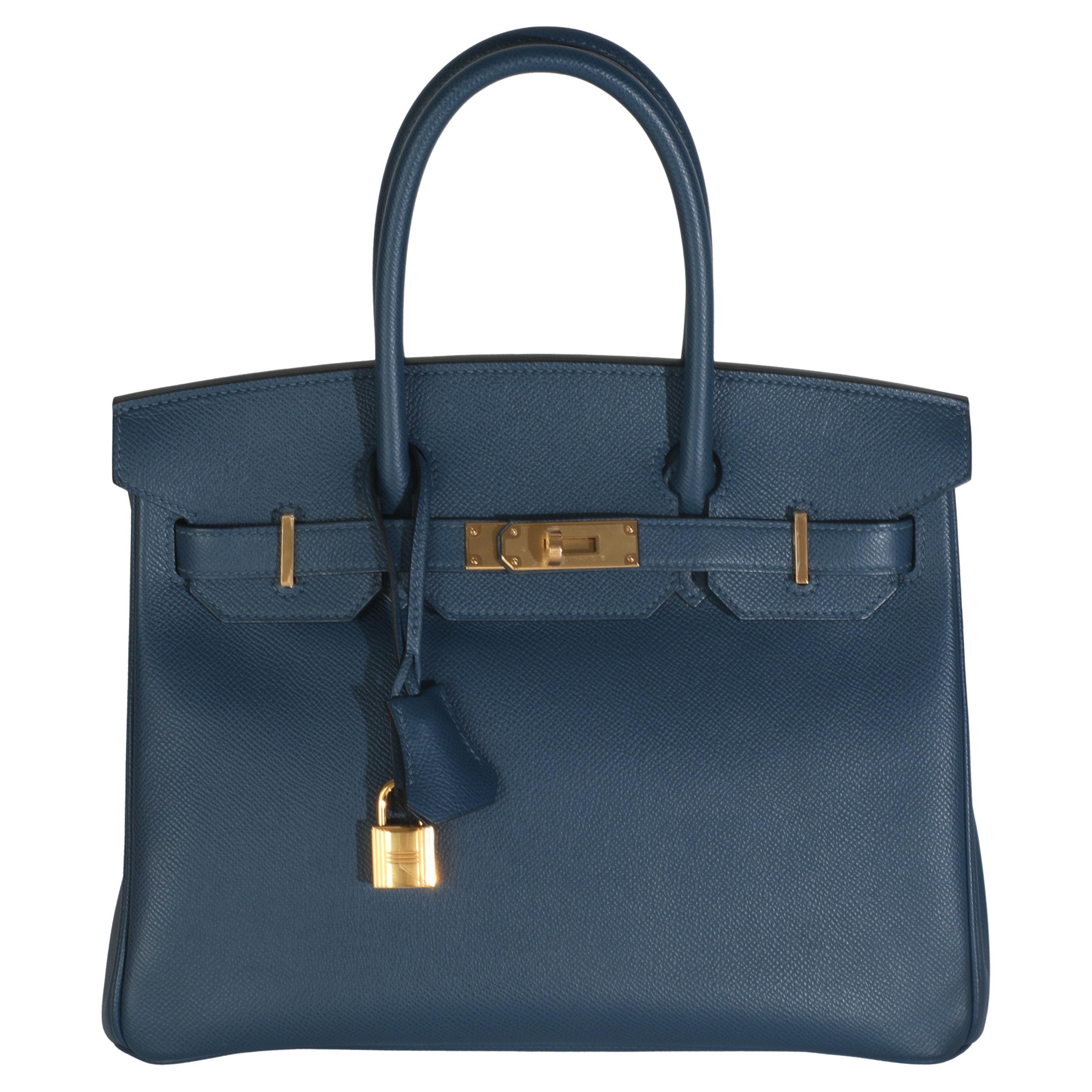 Hermès Birkin 30 GHW blu profondo di Epsom
