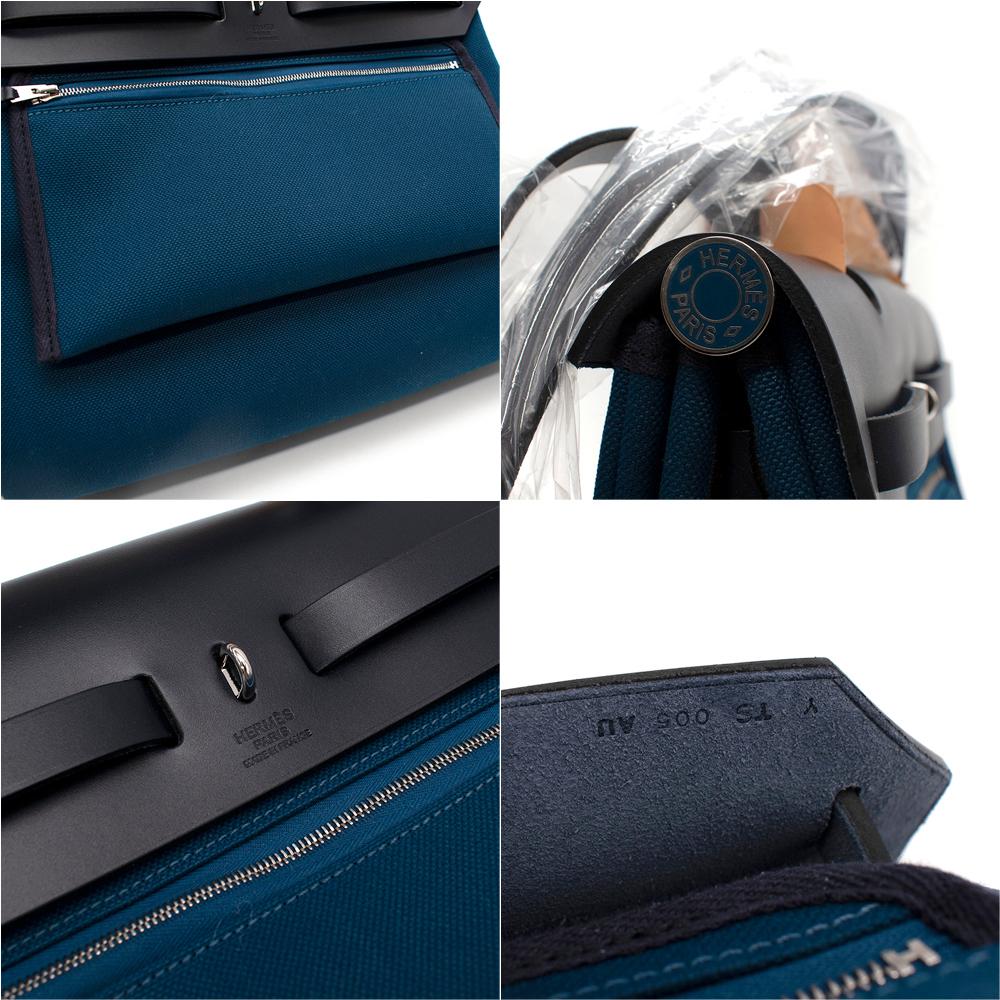 Hermes Deep Blue/Indigo Herbag Zip 31 Retourne Laque Bag - SOLD OUT In New Condition For Sale In London, GB