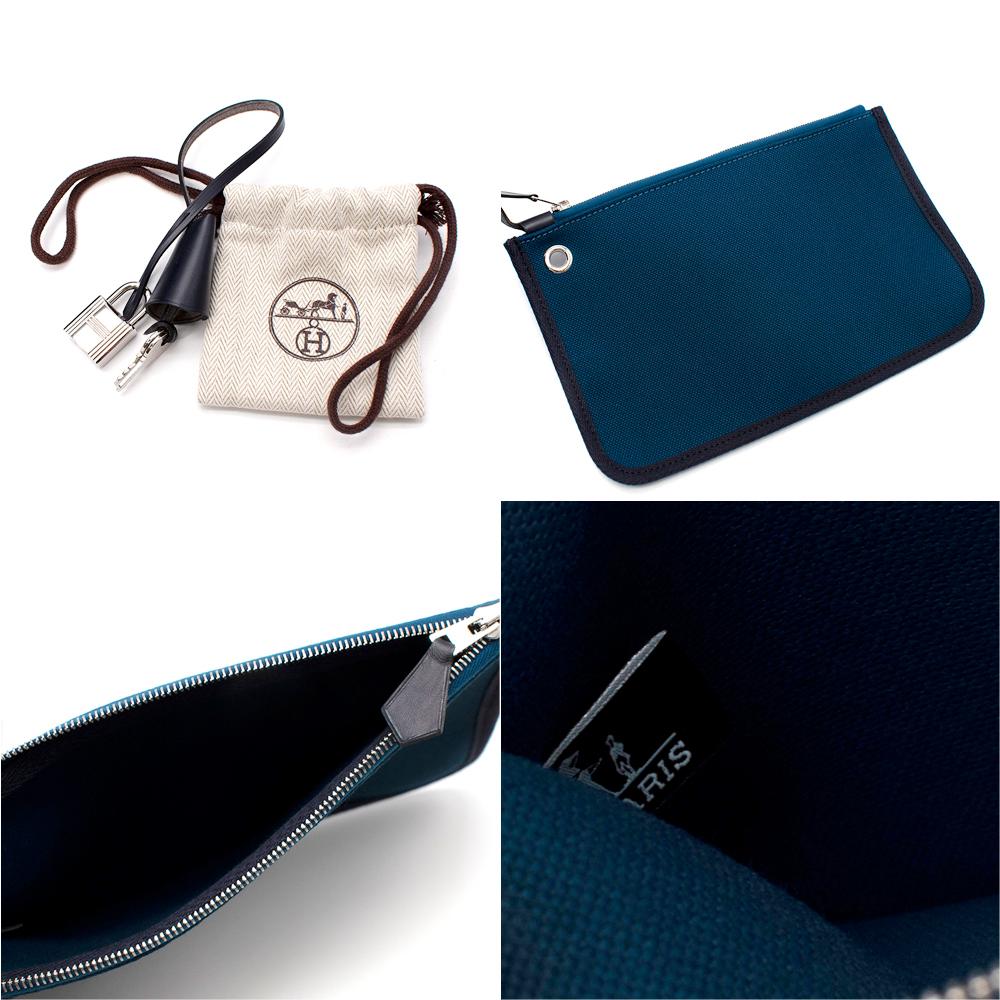 Women's Hermes Deep Blue/Indigo Herbag Zip 31 Retourne Laque Bag - SOLD OUT For Sale