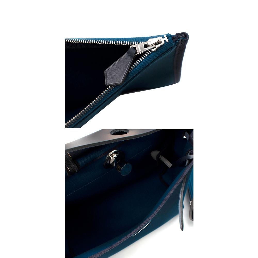 Hermes Deep Blue/Indigo Herbag Zip 31 Retourne Laque Bag - SOLD OUT For Sale 1
