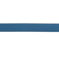 HERMES Deep Blue / Vert Bosphore 24mm Reversible Belt Strap 90 Swift / Epsom