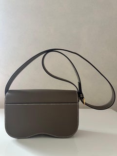 Hermes Della Cavalleria Elan Epsom 18 bag in Etoupe color w/ golden hardware