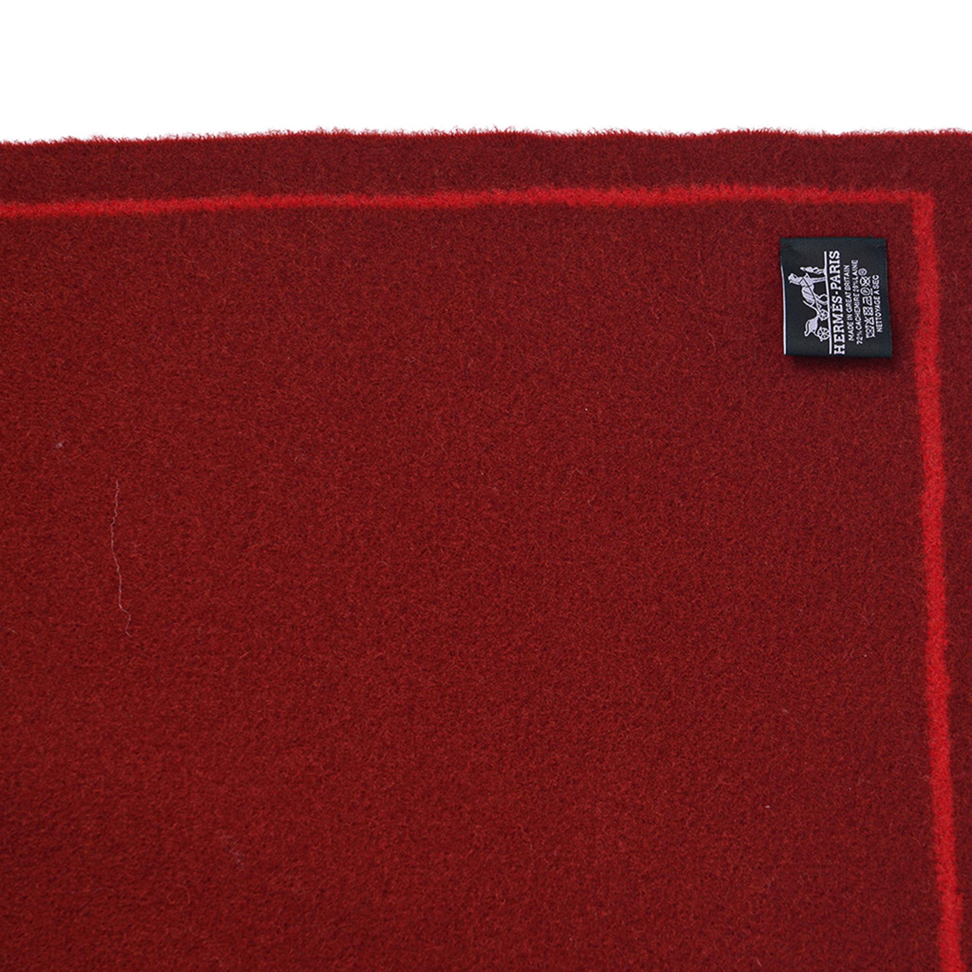 Hermes Della Cavalleria Favolosa Blanket Rubis / Rouge H New 6