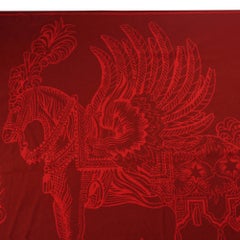 Hermes Della Cavalleria Favolosa Blanket Rubis / Rouge H New