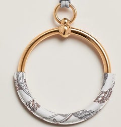 Hermes Della Cavalleria Loop Pendant White Swift calfskin Length: 84cm
