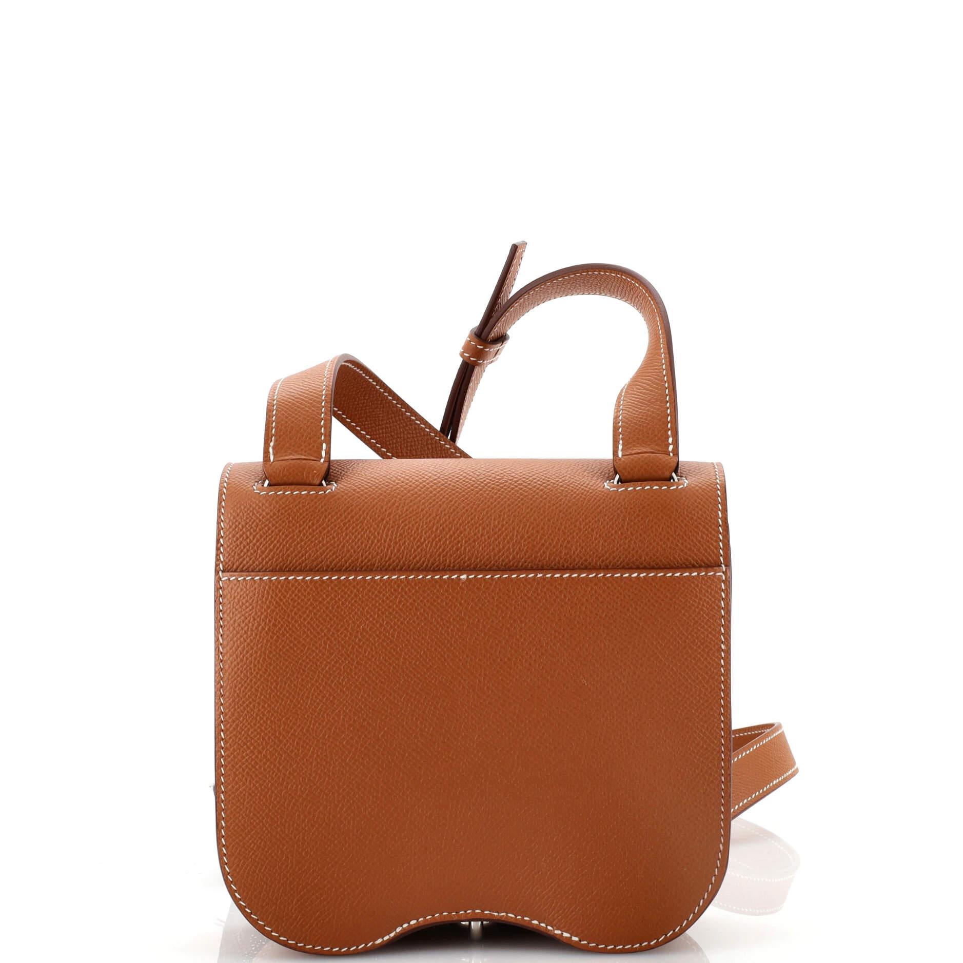  Hermès - Sac à bandoulière « Della Cavalleria » Epsom Mini Unisexe 
