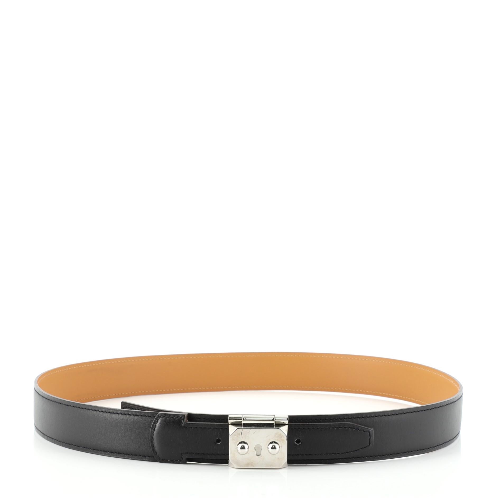 Hermes Depeche Belt Leather Medium
Black Leather

Condition Details: Creasing and minor scuffs on exterior, wear and marks on interior, scratches and discoloration on hardware.

49784MSC

Height None