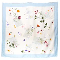 Hermes Des fleurs pour le dire by Leigh P. Cooke Silk Scarf