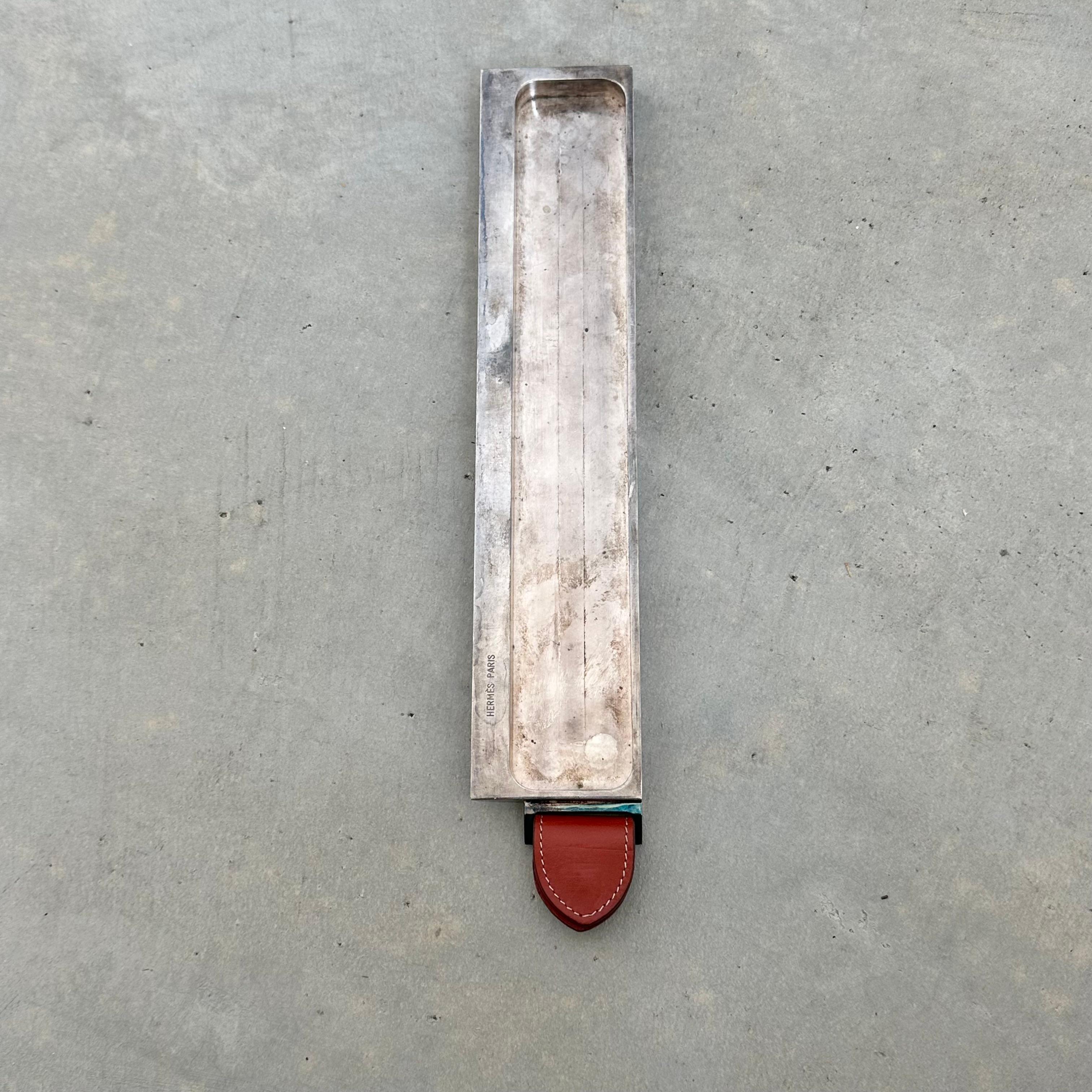Mid-20th Century Hermes Desk Tray with Ruler, 1970s France