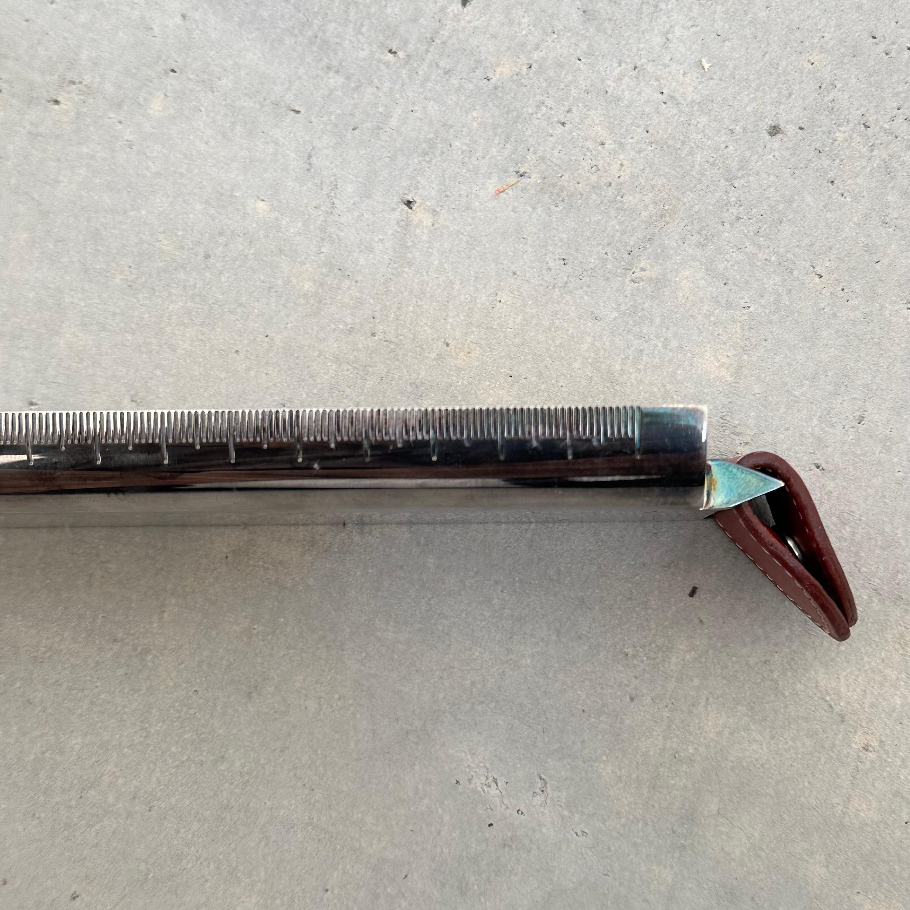 Metal Hermes Desk Tray with Ruler, 1970s France