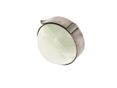 Hermes Desktop Magnifier Paperweight in Silver, 1960s