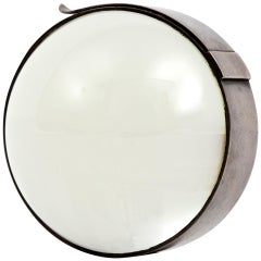 Retro Hermes Desktop Magnifier Paperweight in Silver, 1960s