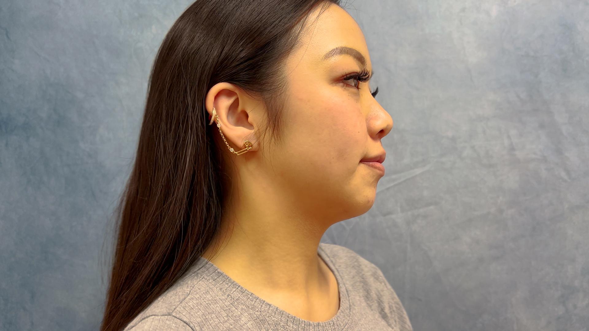 Hermes Diamant 18 Karat Roségold Single Ear Manschettenohrring mit Diamanten (Brillantschliff)