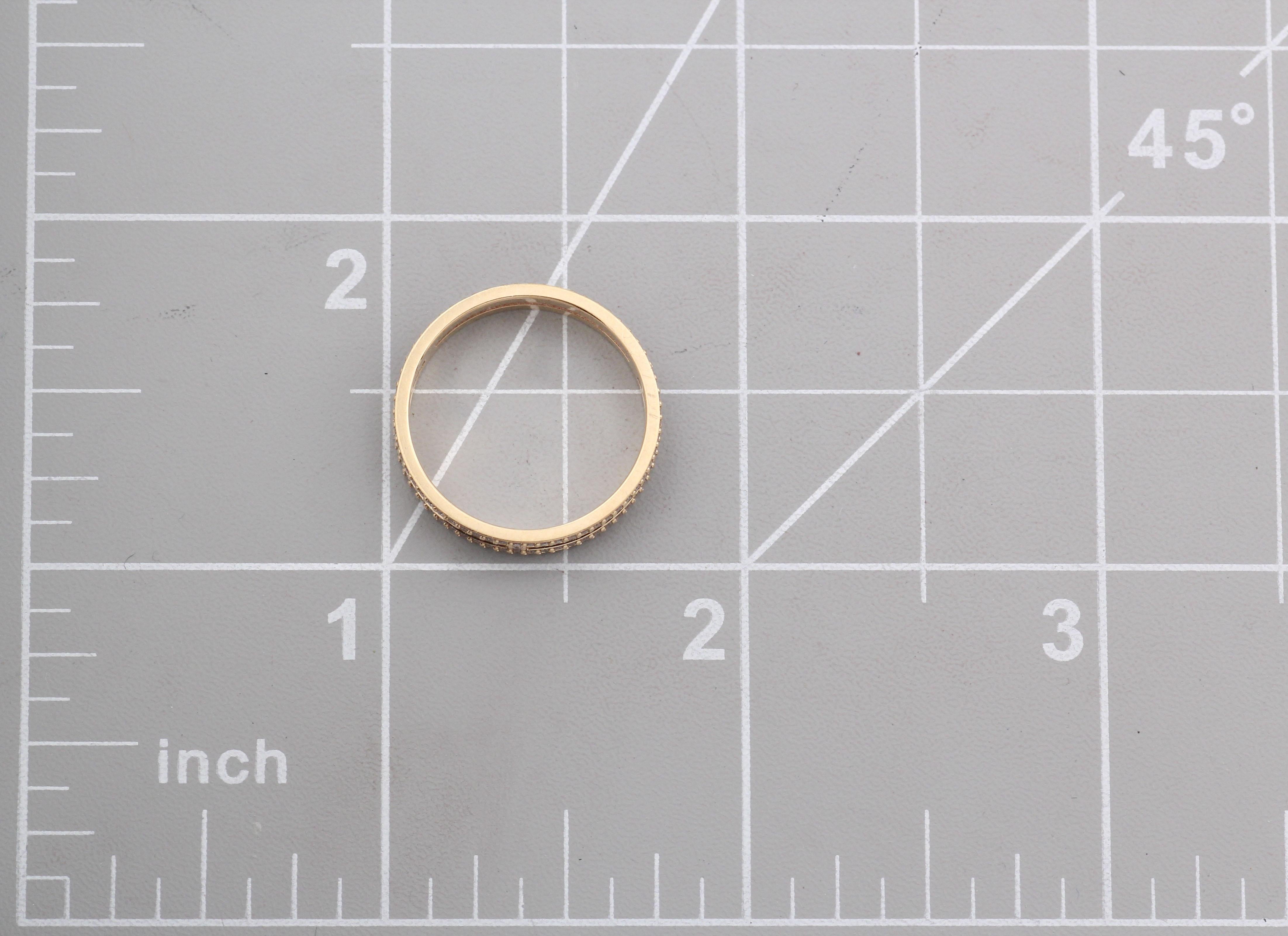 Hermes Diamond 18k Rose Gold Ariane Wedding Band Ring Size 6 For Sale 4