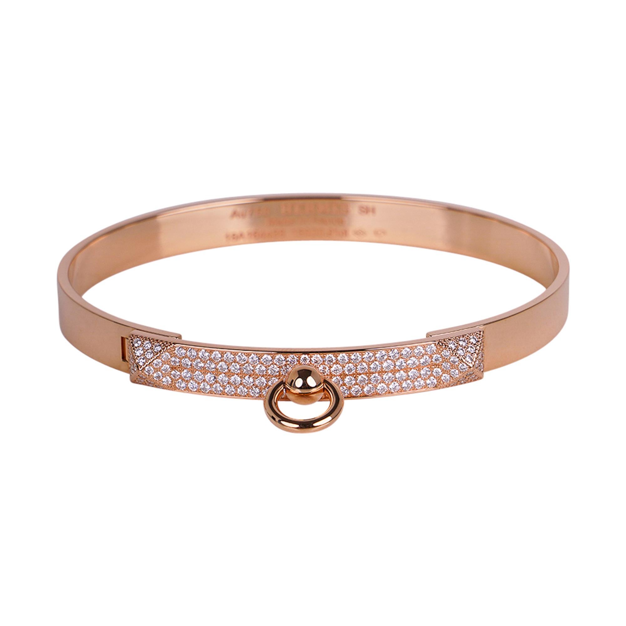 Hermes Diamond 18k Rose Gold Collier de Chien CDC Bracelet SH at 1stDibs | cdc  hermes bracelet, hermes cdc diamond bracelet, hermes cdc bracelet rose gold