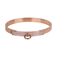 Hermes Diamond 18k Rose Gold Collier de Chien CDC Bracelet SH