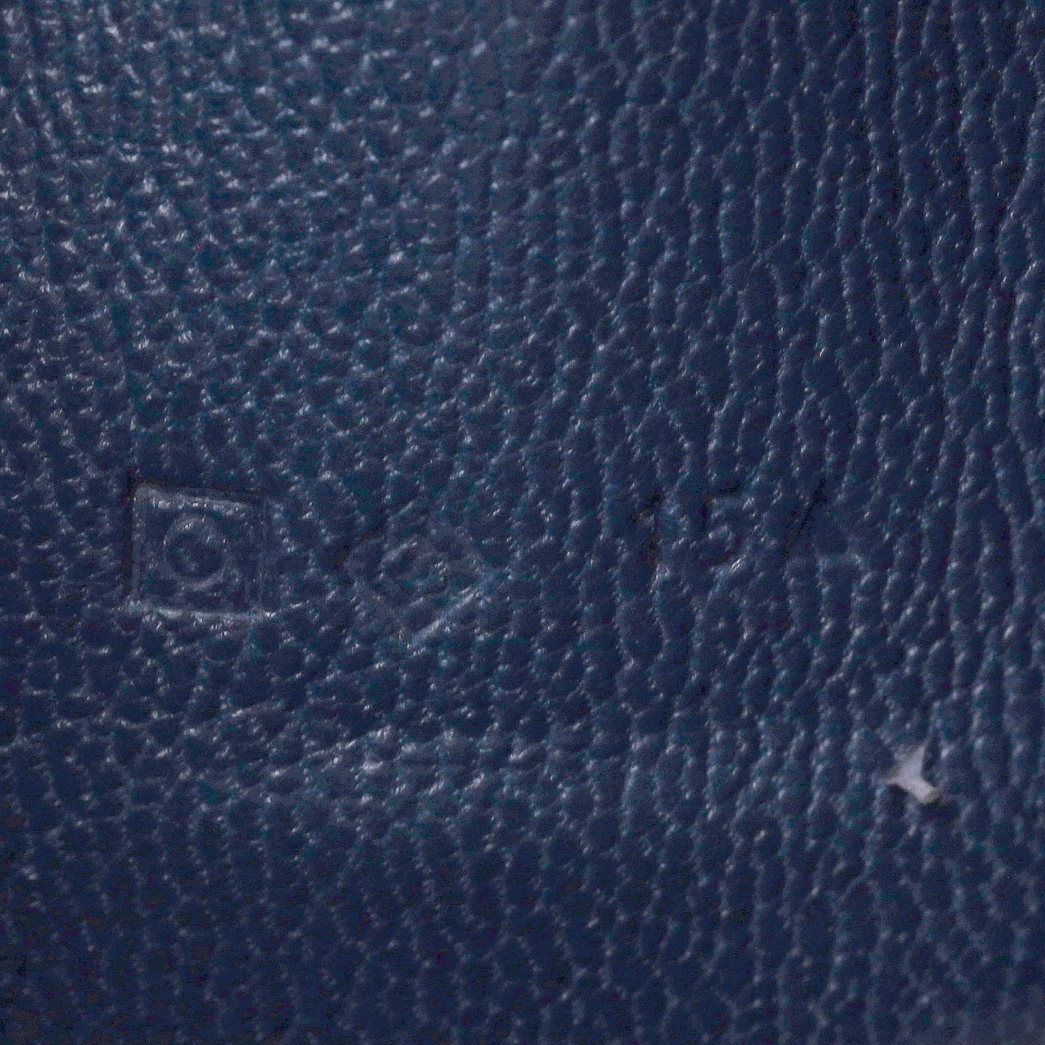Hermes Diamond & 18k White Gold Shiny Crocodile Skin Bearn Wallet For Sale 4