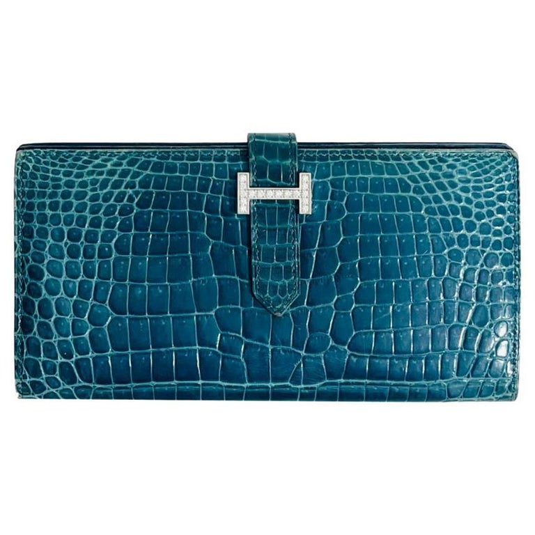 Capucines Wallet Crocodilien Brillant - Wallets and Small Leather Goods