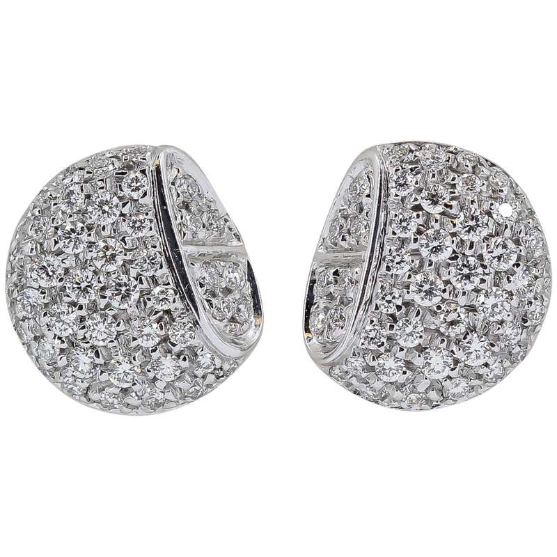 Hermes Diamond and White Gold Stud Earrings at 1stDibs | hermes diamond ...