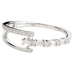 Hermes Diamond Baguette-R Twin Split Ring