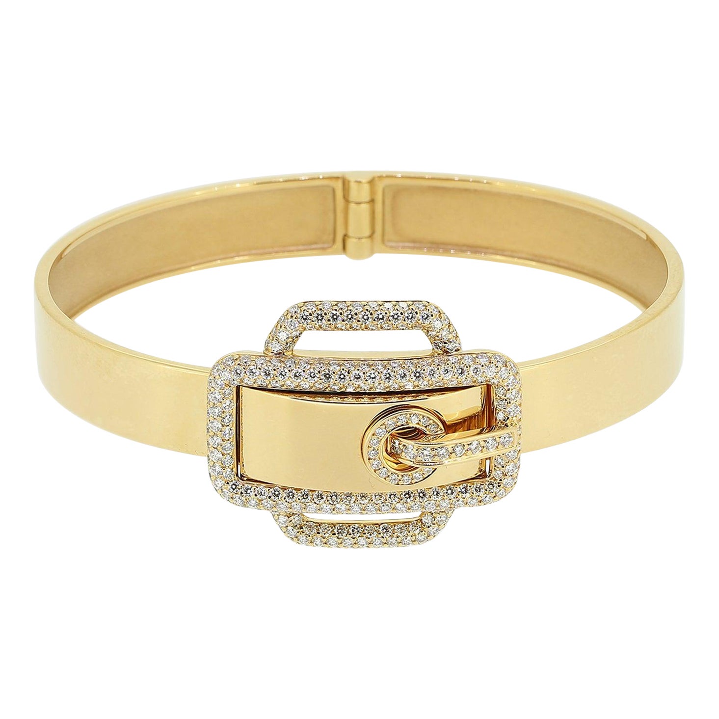 Bracciale con fibbia di diamanti Hermès