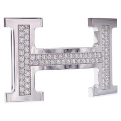Hermes Diamant Constance  "H"-Gürtel  Schnalle