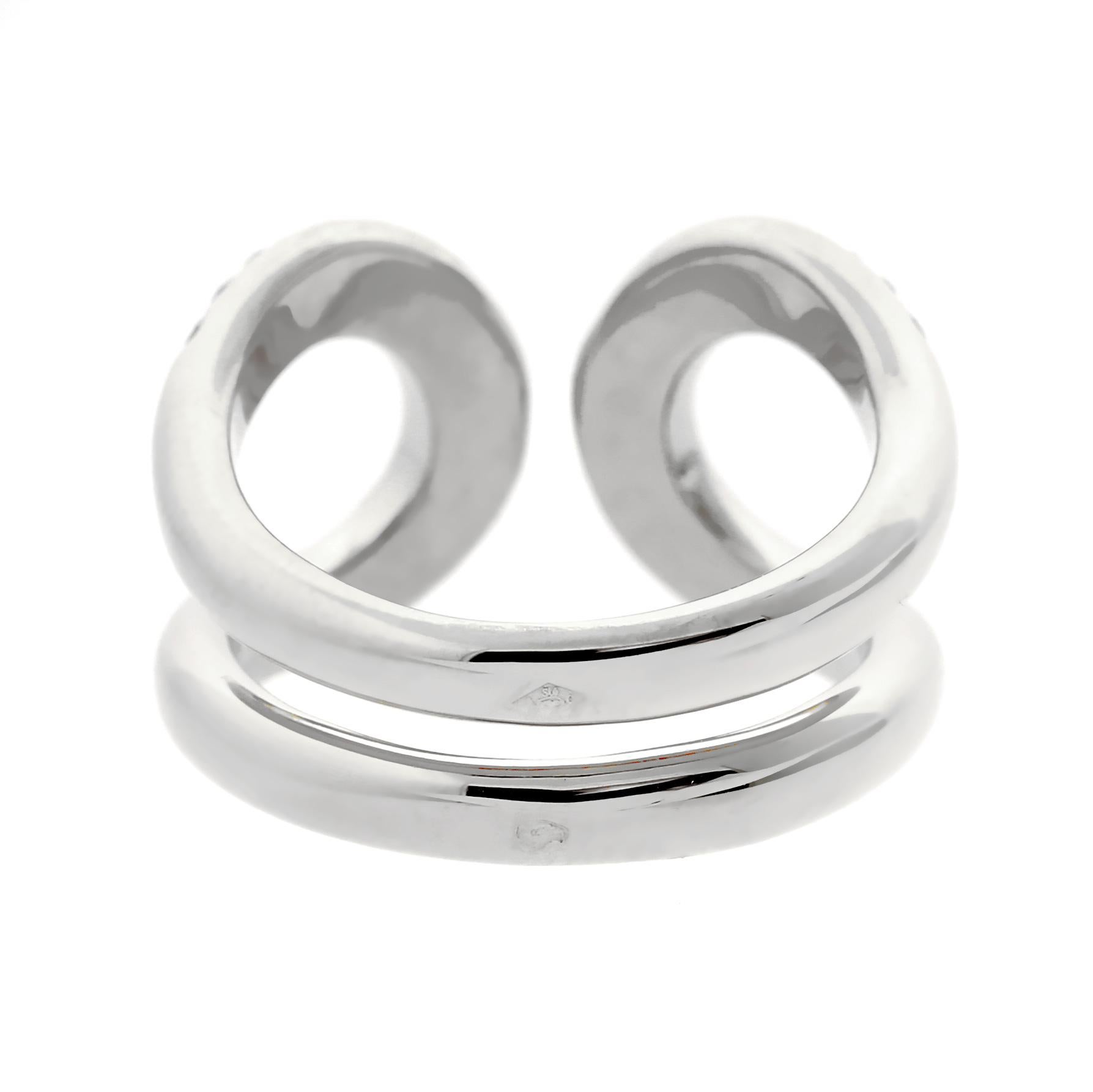 hermes white gold ring