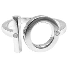 Hermès Diamond Number 10 White Gold Band Ring