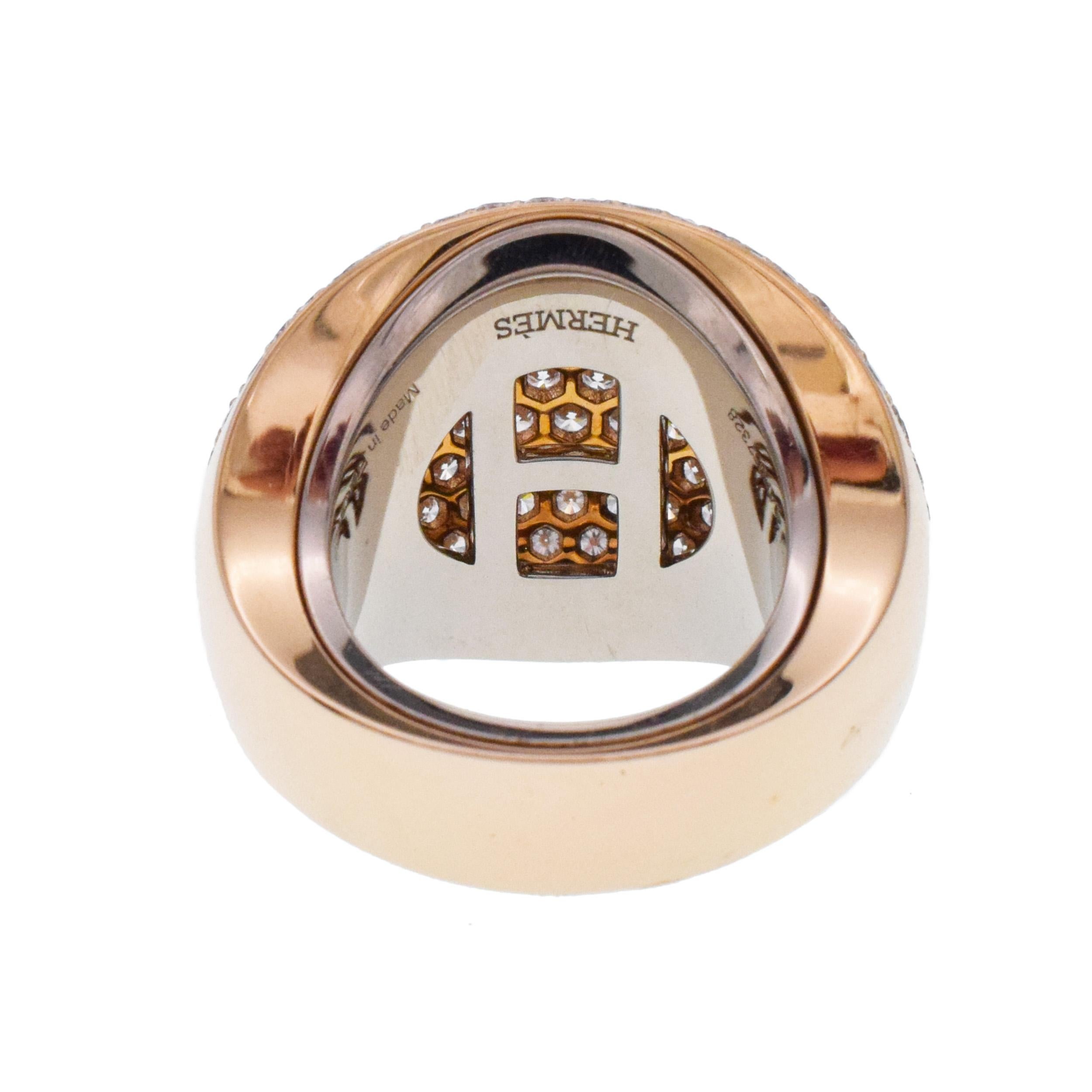 Anello Bombe con diamanti incastonati di Hermès In condizioni ottime in vendita a New York, NY
