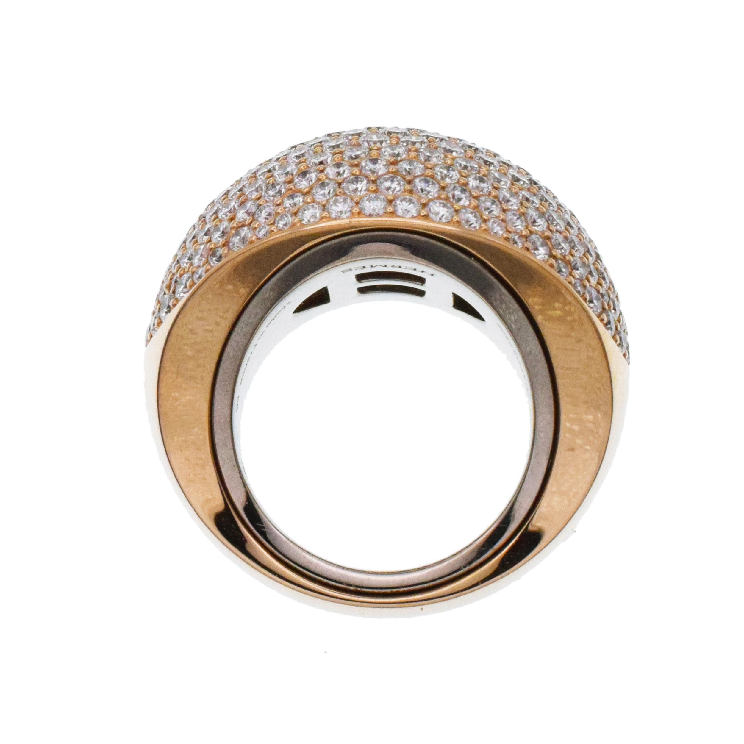 Anello Bombe con diamanti incastonati di Hermès in vendita 2