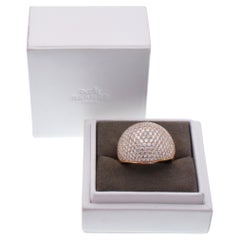 Hermès Bague bombée sertie de diamants