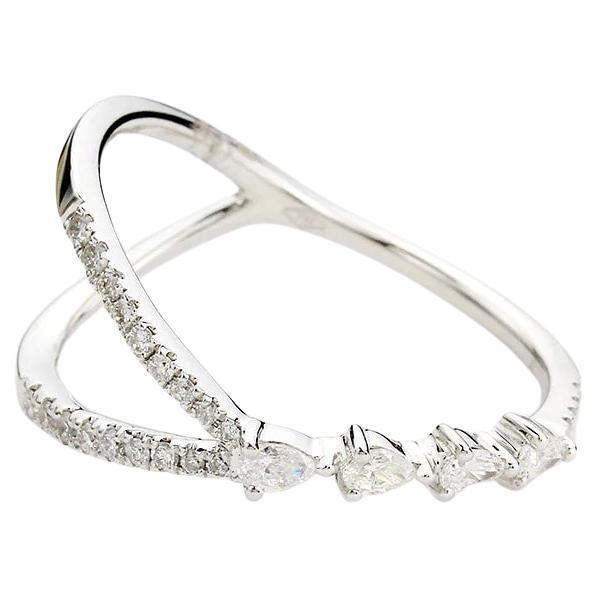 For Sale:  Hermes Diamond Tear-4 Split Ring