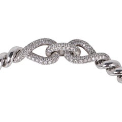 Hermes Diamond Torsade Necklace 18K White Gold Necklace