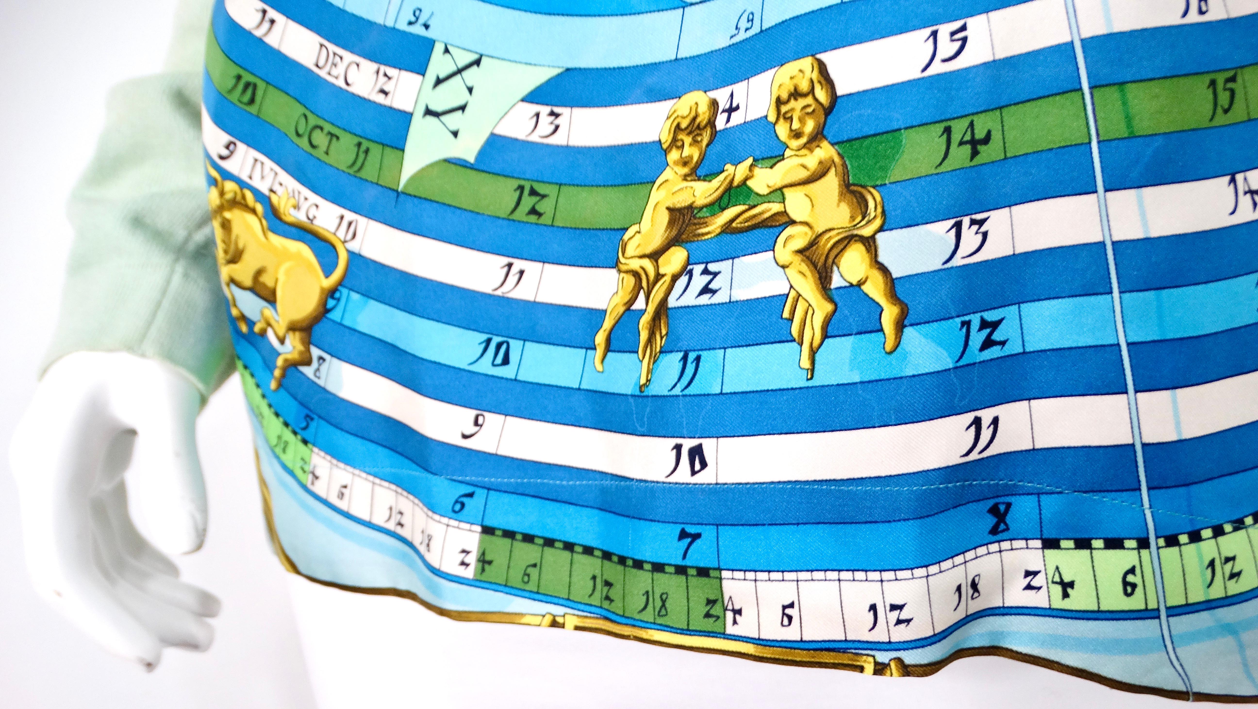 Camicetta in seta con stampa astrologica di Hermes 