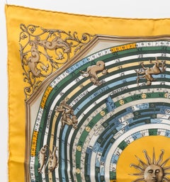 Hermes Dies et Hore by F. Faconnet Silk Gavroche Scarf