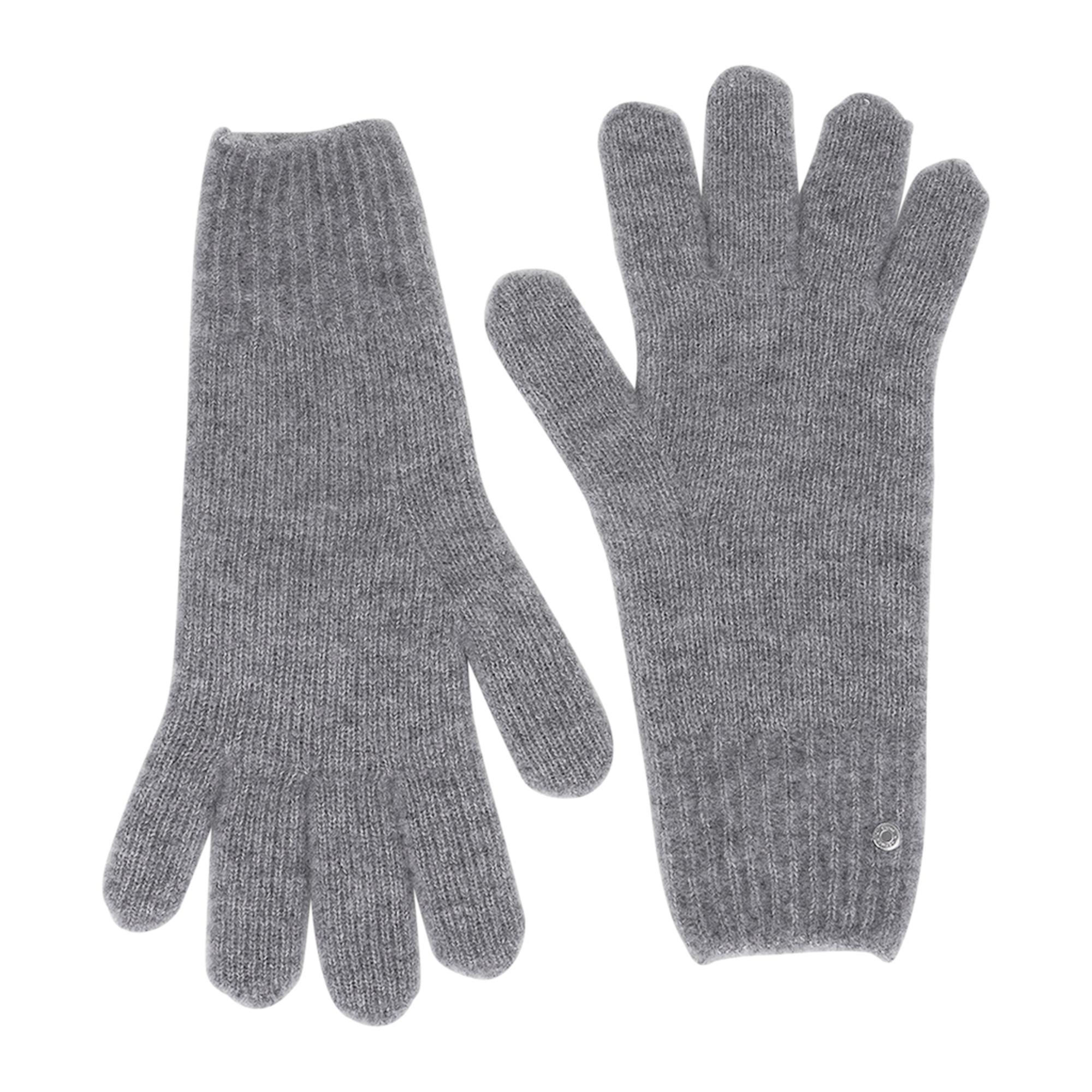 Hermes Diva Glove and Mitten Set in Gris Cashmere / Silk M In New Condition For Sale In Miami, FL