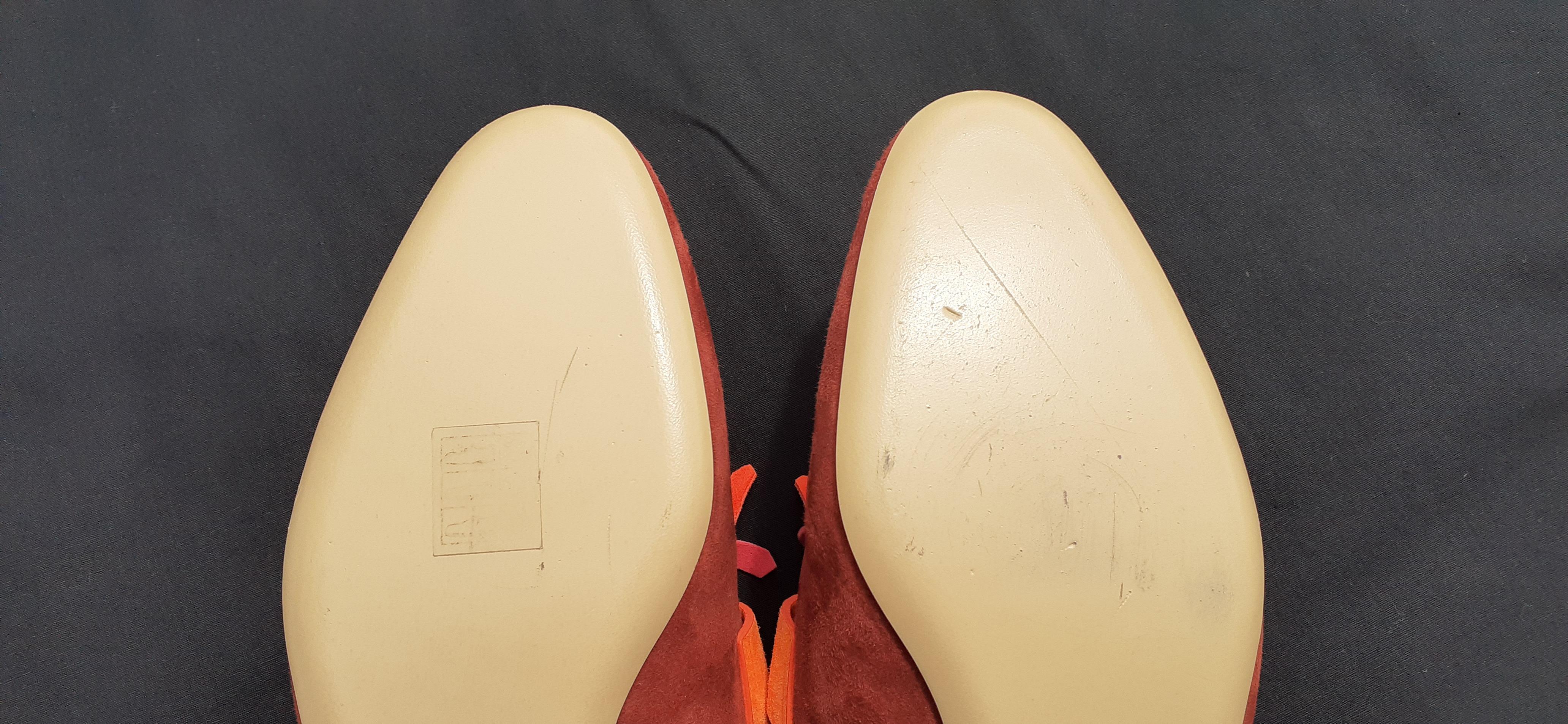 Hermès Doblis Suede Mules Rivoli Shoes Full Leather Tricolor Size 38.5 For  Sale at 1stDibs