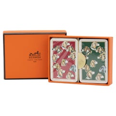 Hermès Hund Mini Poker Karten mit Box