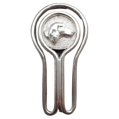 Hermès Dog Paper Clip Money Clip Bookmark Siver