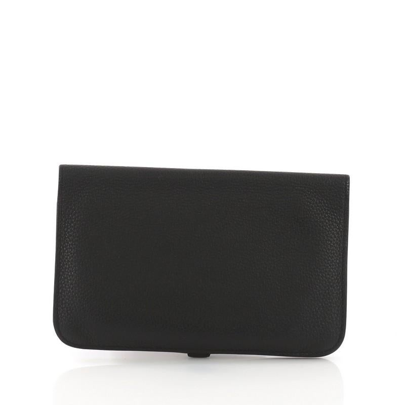 Hermes Dogon Duo Combined Wallet Leather In Good Condition In NY, NY