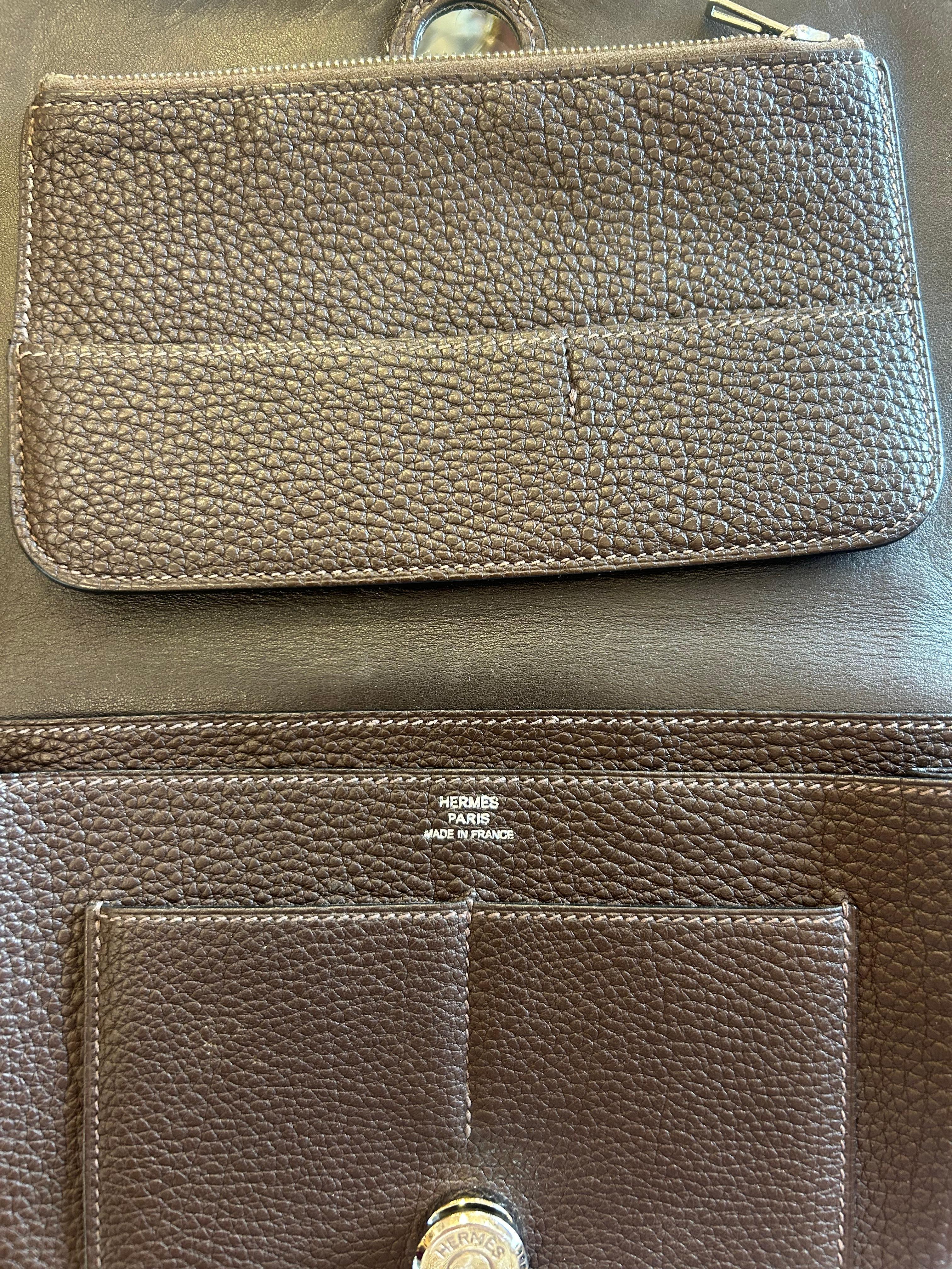 Hermès Dogon Duo Wallet Brown Leather 2006 For Sale 5